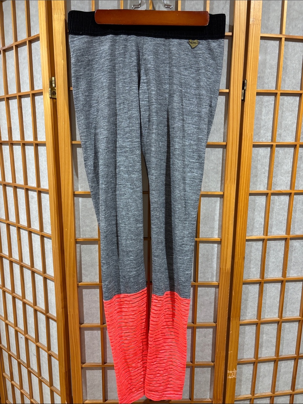 Cute Booty Lounge Gray and Coral Leggings